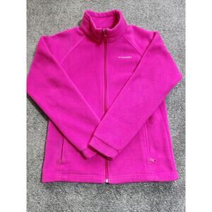 Columbia Full Zip Fleece Jacket Girl's Size Large 14-16 Pink